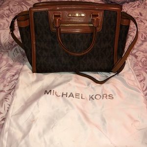 Michael Kors large monogram satchel